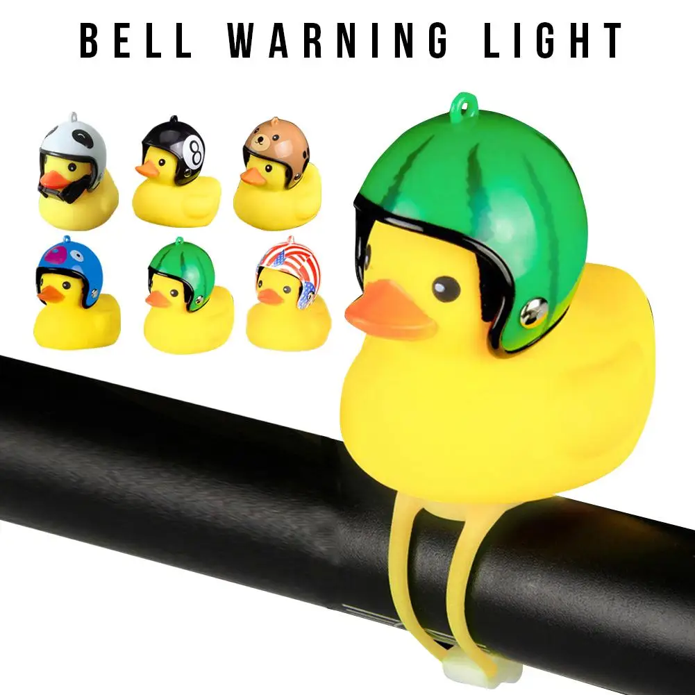 

Bicycle Duckling Bell Bell Warning Light Hard Hat Helmet Bell Little Yellow Duck Horn Light Warning Light Cycling Equipment