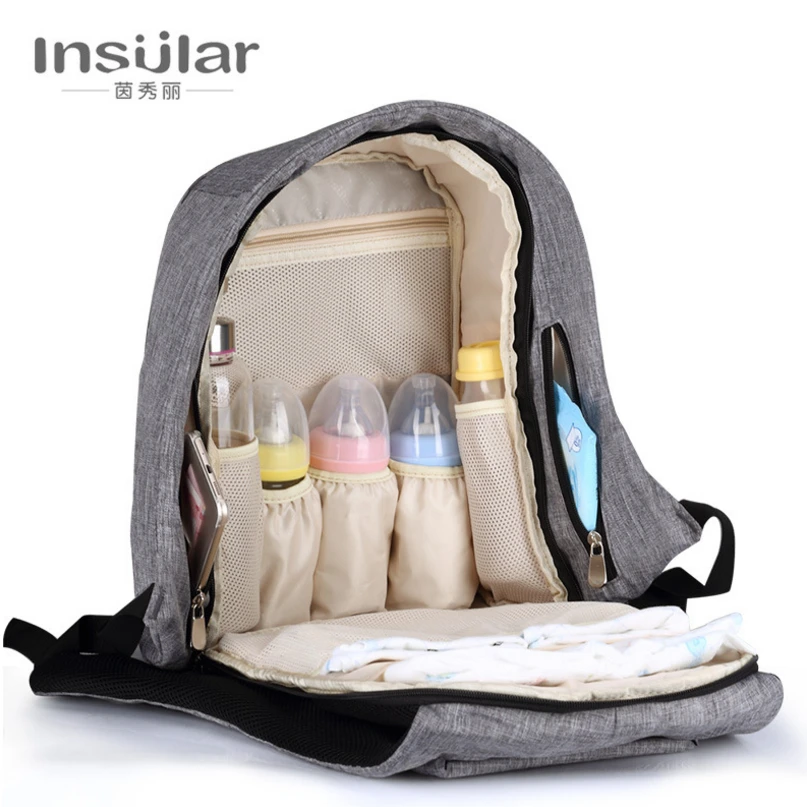 Insular Large capacity Multifunctional baby bottle insulation bag