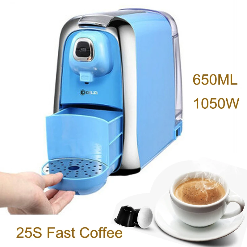 

15%JA122 650ml 1050W Home Automatic Capsule Coffee Maker 25s Fast Espresso CoffeeMaking Machine 20Bar Imported Water Pump 6Cups