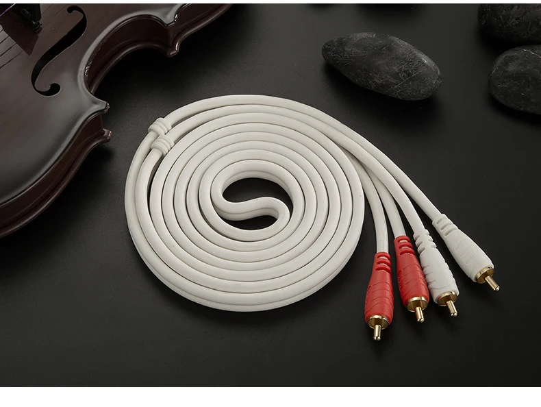 Amplifier audio cable copper audio cable 2 2 double lotus soft audio