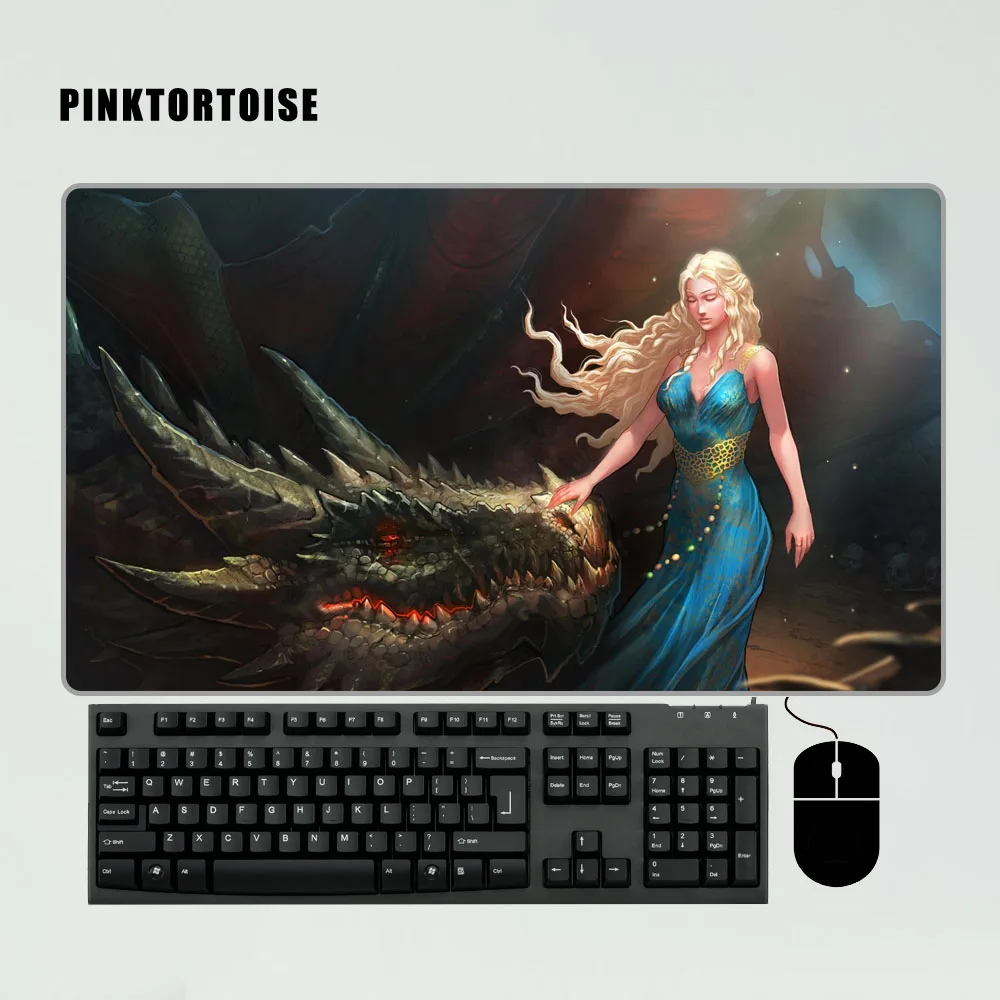 

PINKTORTOISE Mousepad Anime blonde queen dragon Mouse pad PLAYMAT CUSTOM Larger fantasy Mousepad Mat