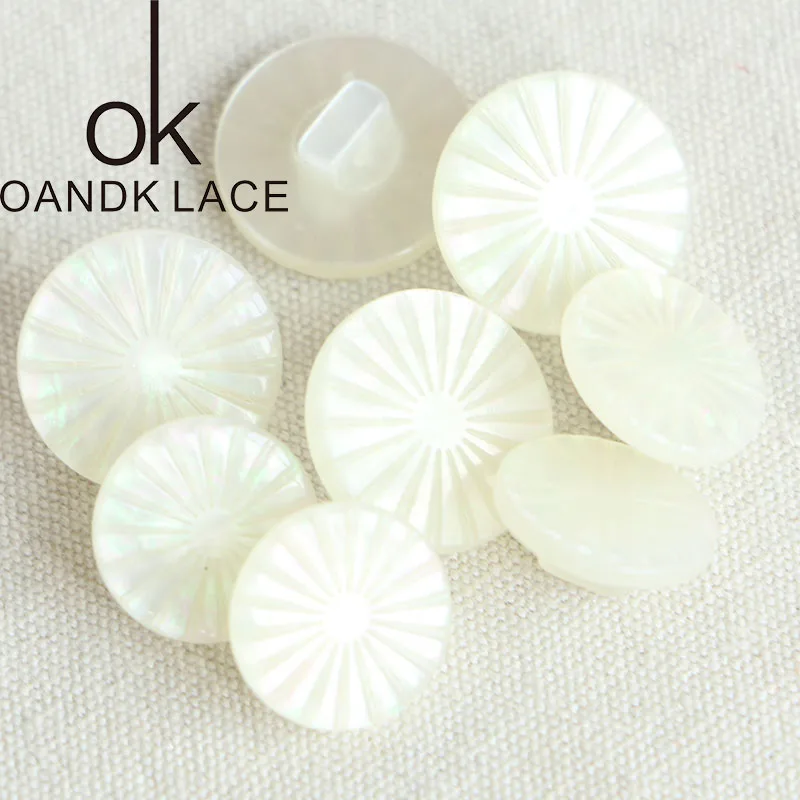 

10-18 mm 20PCS round shell button shirt button DIY manual button Rice white, coffee