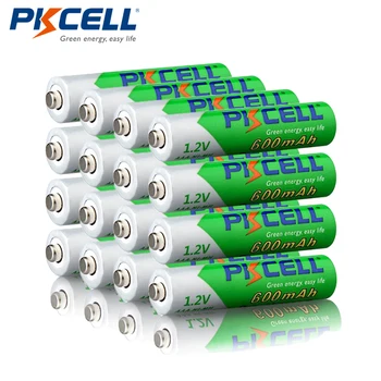 

16pcs PKCELL AAA NIMH Rechargeable 1.2V 600mAh Pre-charged Low Self-discharged Batteries 1200Cycles For Remote Control Toys