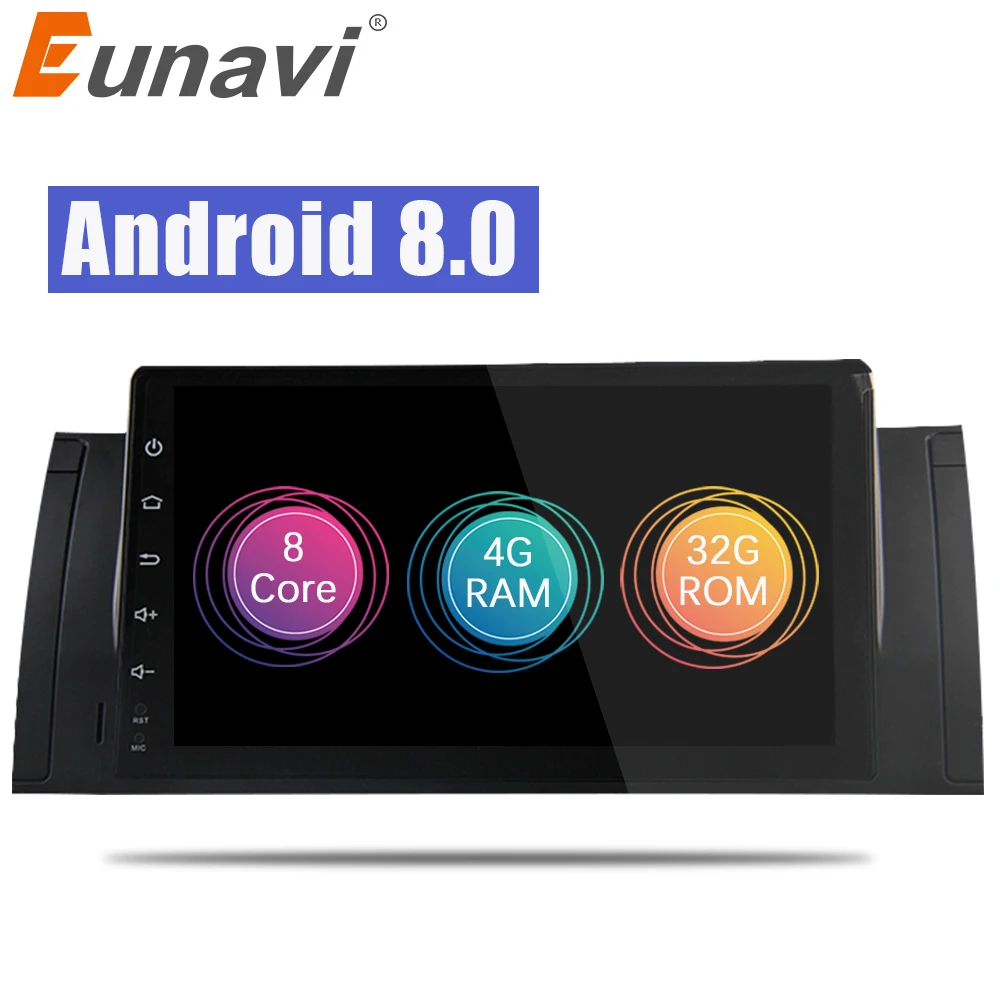 

Eunavi Octa Core 9 inch Android 8.0 1 Din Car PC Radio GPS Navi Stereo For BMW E53 E39 X5 Support TV 3G WiFi OBD DVR Bluetooth
