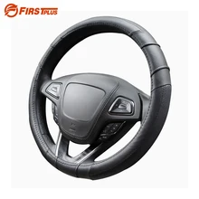 Genuine Leather Car Steering Wheel Cover Summer Breathable Covers For BMW Nissan Hyundai Kia Ford Focus VW Black Sport Styling