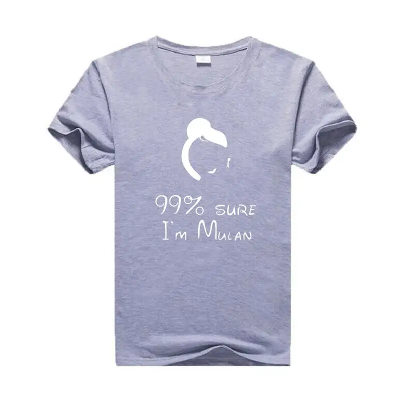 Женская футболка с надписью Sure I'm Mulan модель 99% в Корейском стиле летняя