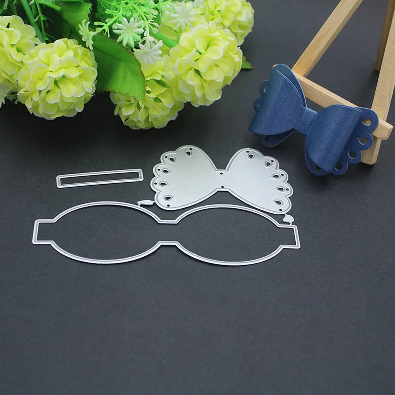 

Bowknot Bows Metal Cutting Dies Stencils Ribbon DIY Scrapbooking Die Cuts Greeting Card Decor Embossing Folder Cut