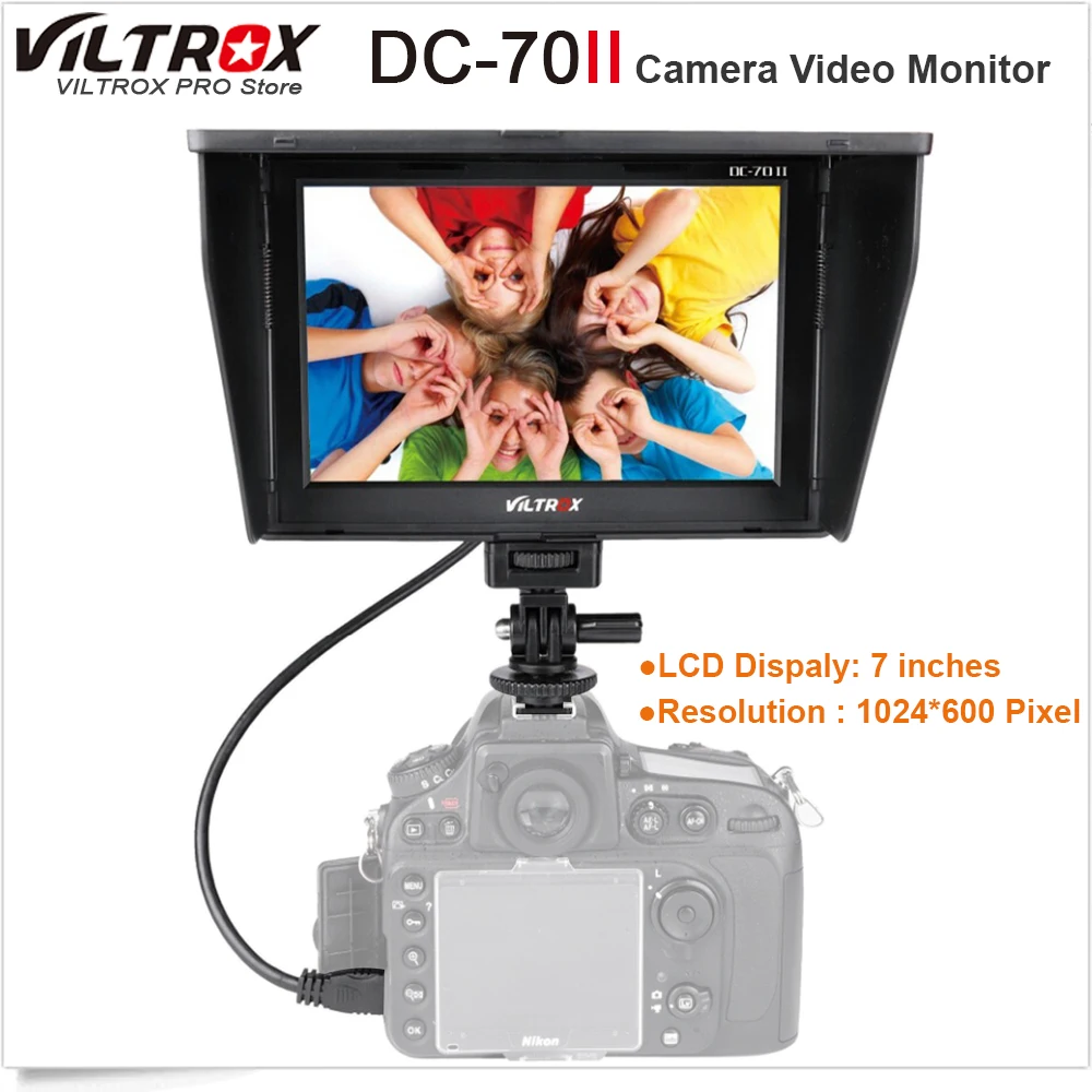Viltrox DC 70II 7 &quot4 K ЖК камера видео монитор HDMI AV вход 1024*600 дисплей для Canon Nikon BMMCC