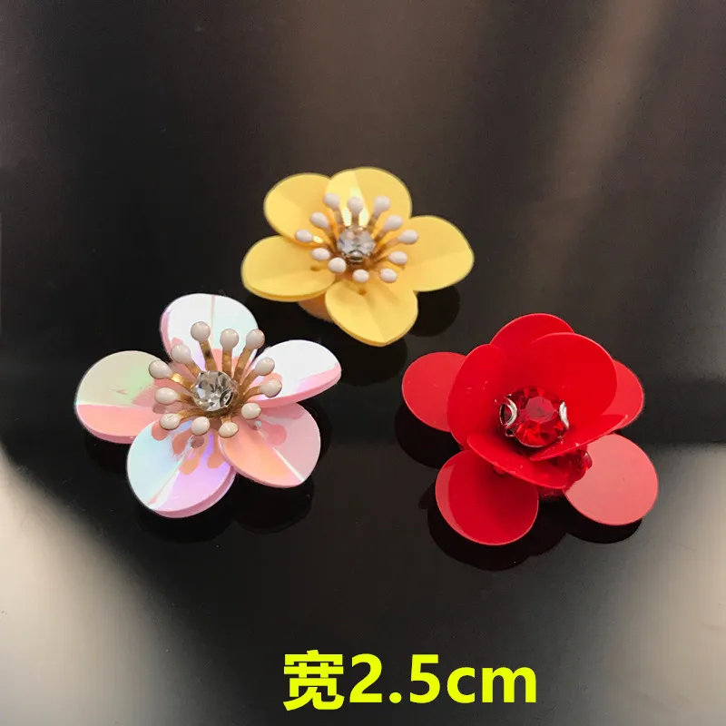4 flower beaded patch