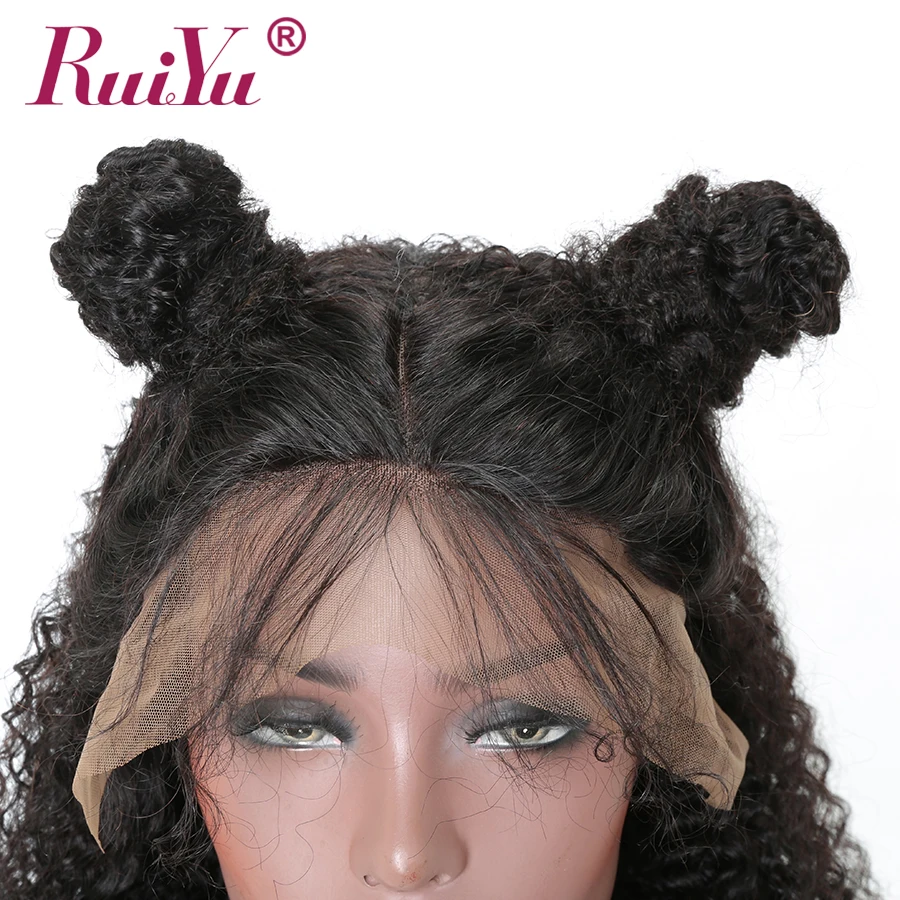 Странный курчавый парик RUIYU Синтетические волосы на кружеве человеческих волос парики для черный Для женщин парики из бразильского волоса