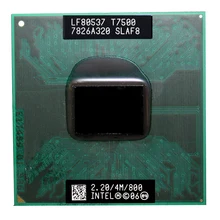 Процессор Intel Core Duo T7500, 4 Мб кэш-памяти, 2,2 ГГц, 800 МГц FSB, двухъядерный процессор для ноутбуков с чипсетом 965