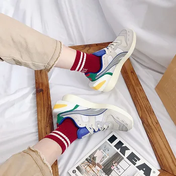 

Ins Hot Casual Shoes Sneakers Autumn & Winter New Cool Stitching Color Height Increasing Couples Shoes Versatile Men's Shoes