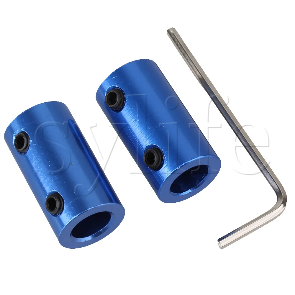 2 x Motor Gear Alum Shaft Connector Solid Rigid Coupling Coupler 5mm x