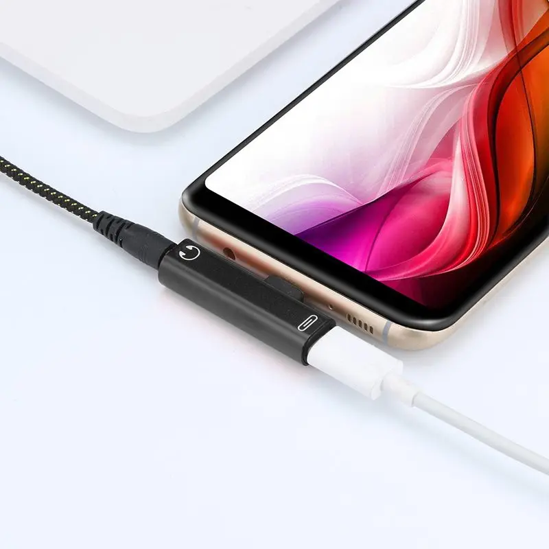 Usb type C до 3,5 мм разъем для наушников адаптер для Xiaomi mi 8 Lite mi 8 Aux аудионаушники с кабелем зарядное устройство зарядный USB-C конвертер