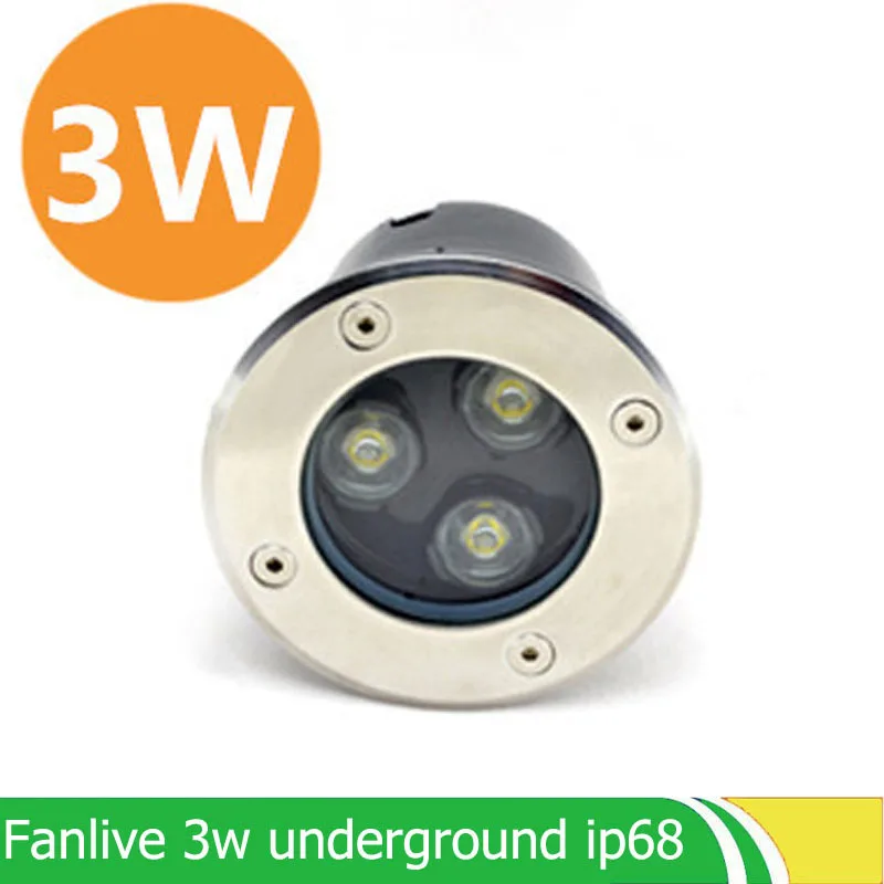 8 шт./лот утопленные для продажи 3 Вт AC85 265V IP65 Белый/крутой белый алюминиевый