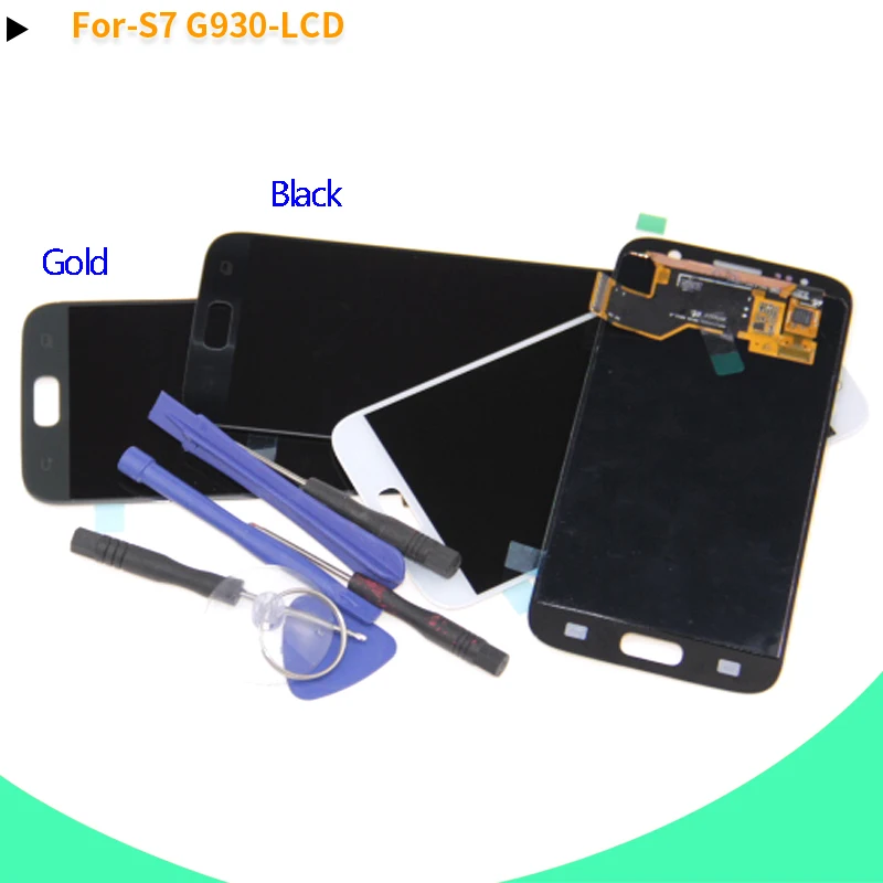 

SUPER AMOLED Display For Samsung S7 G930 G930F SM-G930F LCD With Touch Screen Digitizer Assembly Replacement g930f screen
