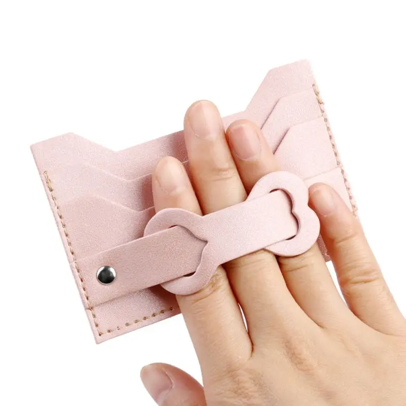 

Creative Cell Phone Stick On Wallet ID Credit Card Holder PU Pocket Bracket