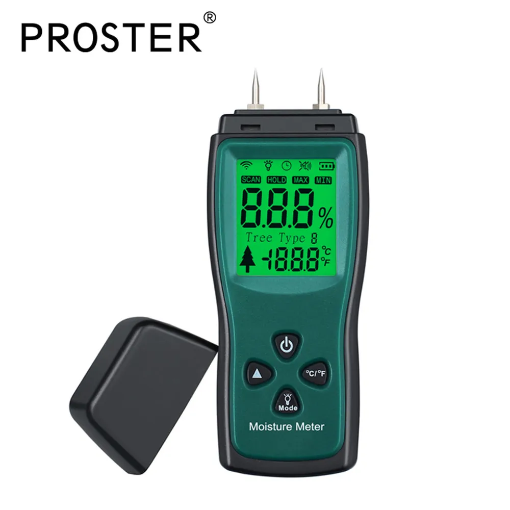2 Pin Digital Moisture Meter Damp Detector Humidity Tester f//Wood Wall Brick