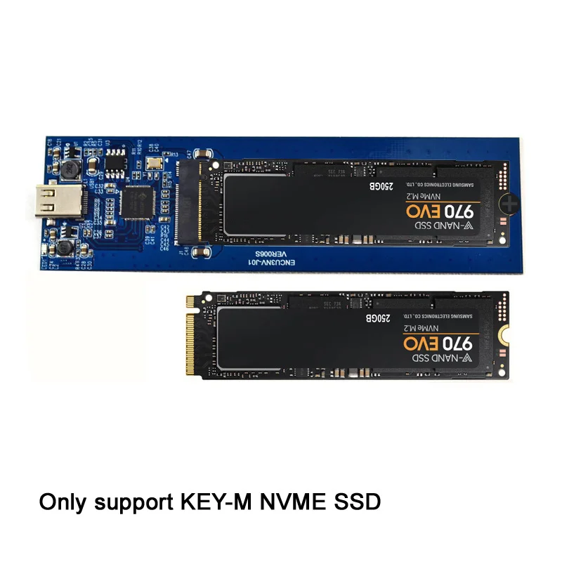 H1111Z NVMe PCIE USB3.1 HDD корпус M.2 к usb type C 3,1 M ключ SSD жесткий диск корпус внешний мобильный ящик