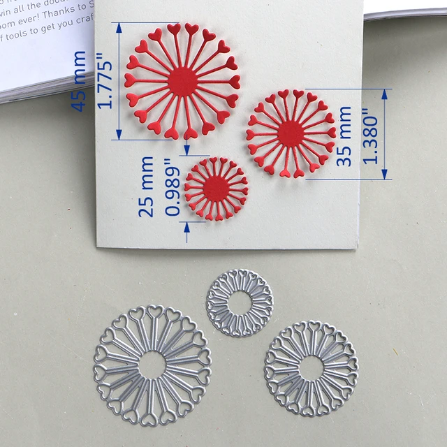 3pcs Stamens For Flowers Metal Cutting Die Cuts, DIY Crafts Template 3pcs Stamens For Flowers Scrapbook Cards Cutting Dies Cut Stencils For DIY Embossing Card Making Decorative Paper Dies Scrapbooking