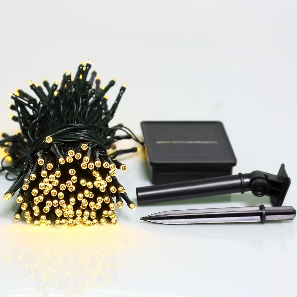 Modos de Led Movido a Energia Festa de Natal Quintal ao ar 2pcs ao ar Livre Solar Luz Cordas Jardim Fada Lâmpada 10m 22m 100 Led 200 8 3 Lâmpadas solares