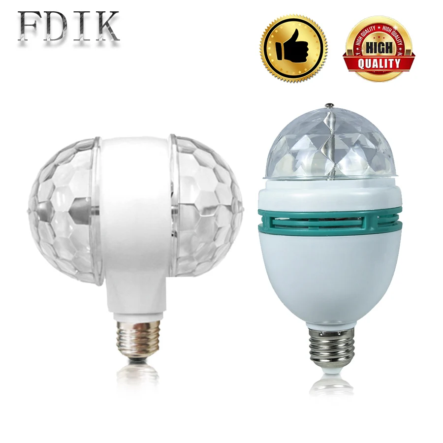 

E27 Magic ball Bulb 3W RGB Auto rotate Stage Lamp Discos Bar Party Wedding Atmosphere lamps Colorful light Decorative lighting