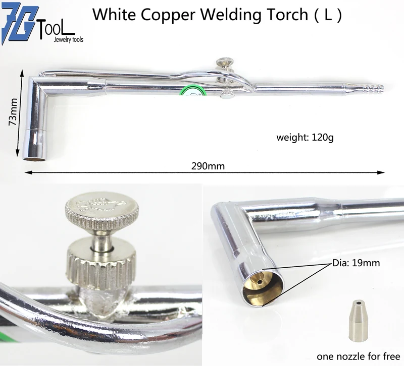 Бензиновый ювелирный газовый фонарь, зажигалка, небольшой фонарь, горелка, газовая пайка, сварочное оборудование, набор инструментов, пистолет для пламени - Цвет: white torch L