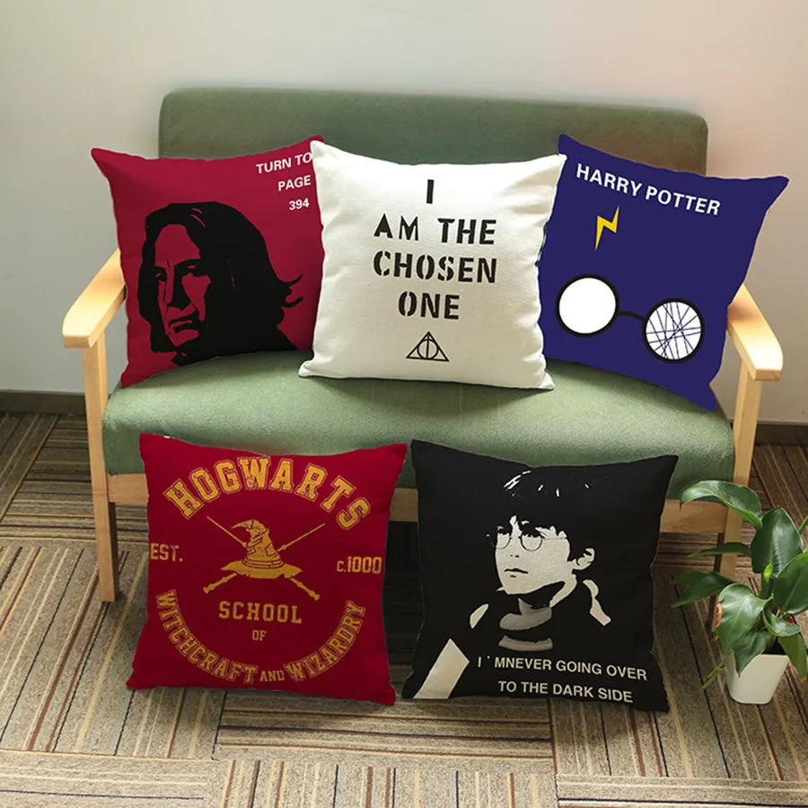 Harry Potter theme Cushion Print Movie characters emoji 