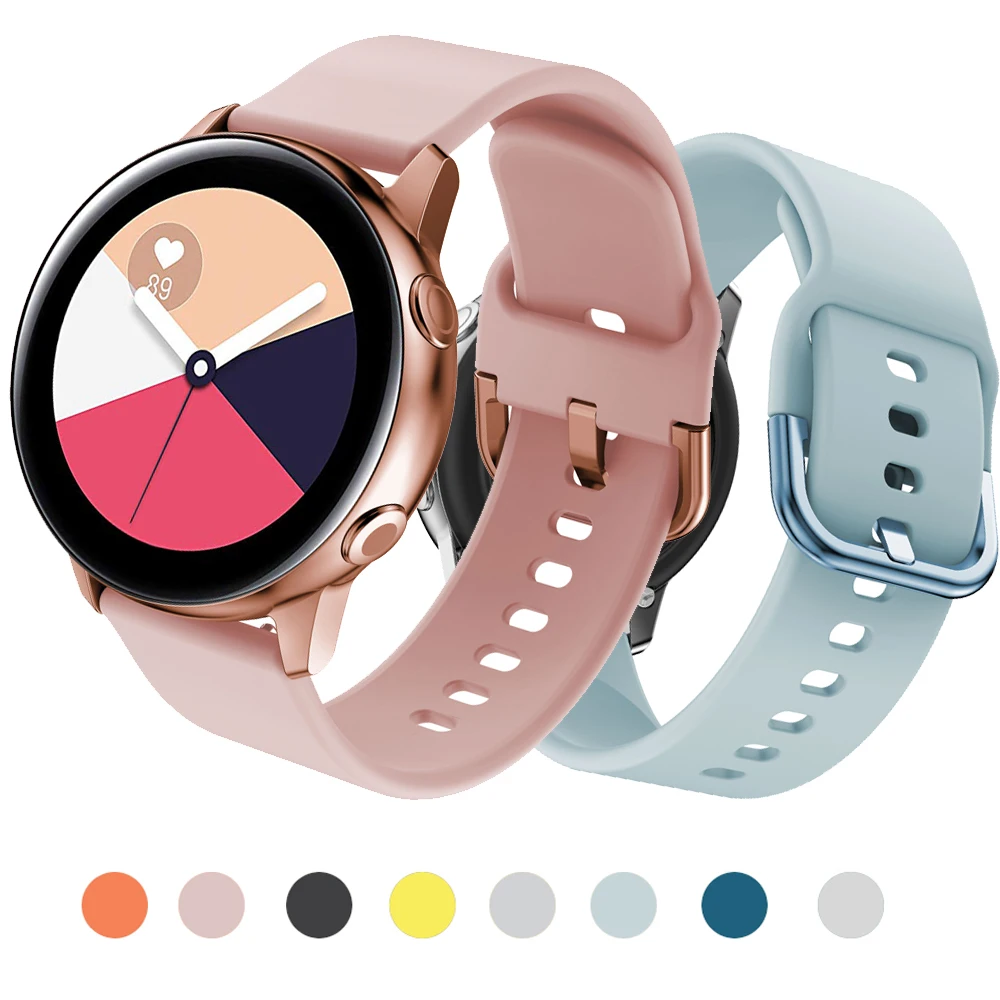 Силиконовый ремешок для часов Samsung Galaxy Active 42 Band 20 мм s2 Amazfit Bip Youth/Gear Sport/Garmin vivoactive 3 |