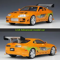 JADA Advanced collection model1: 18 сплава автомобиля игрушки, высокая моделирования TOYOTA Супра, литья под давлением Металл модель автомобиля, беспла