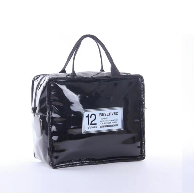 

IUX PVC Lunch Bags For Women Women Waterproof Fresh Keeping Insulated Lunch Bag Hand Carry Thickened Tin Foil Cooler Bags