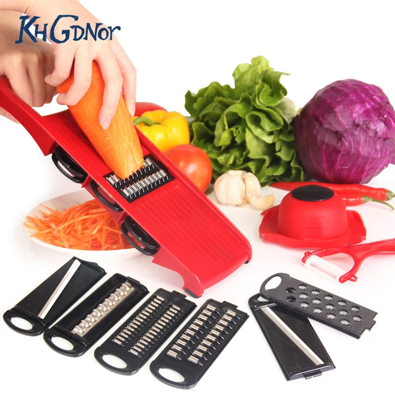 

Multifunctional Kitchen Vegetable Slicer Cutter Grater Shredder For Carrot Cucumber Potato Lemon Cutter With Finger Protector