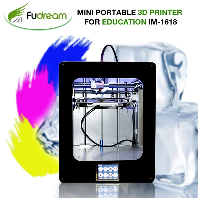 Best Price Fudream High Precision Desktop 3D Printer Kits desktop Self Assembly MK8 Extruder Nozzle metal Frame LCD printer