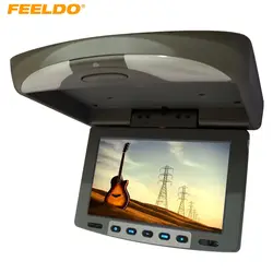 FEELDO 9 "флип вниз TFT ЖК-дисплей монитор крыше автомобиля монитор установлен монитор 2-способ видео Вход
