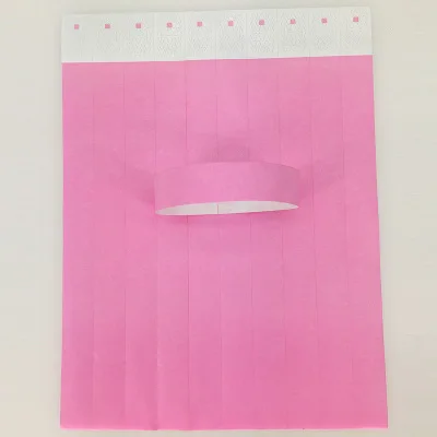 500 шт без логотипа одноразовые бумажные напульсники для печати индивидуальные Бумажные напульсники Тайвек напульсники