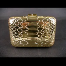 1466 goldene Schlange muster metall fall Dame Mode Braut Party Night clutch abendtasche handtasche box IN KOSTENLOSER VERSAND