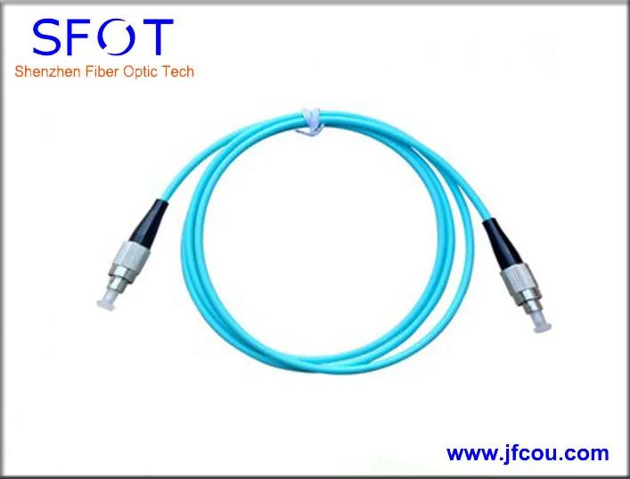 Волоконно-оптический патч-корд кабель OM3 10G Aqua Multimode 50/125 FC-FC Patchcord Simplex 3 мм м