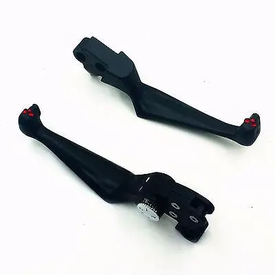 

Black Skull ADJUSTABLE Brake Clutch Lever for Harley Fat Boy Dyna Wide Glide