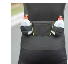 BEKELE Nylon Running Sports Waist Pack Holder Bum Bag Travel Waist Belt Pouch With Dual Water Bottle Suitable for Outdoor Sports