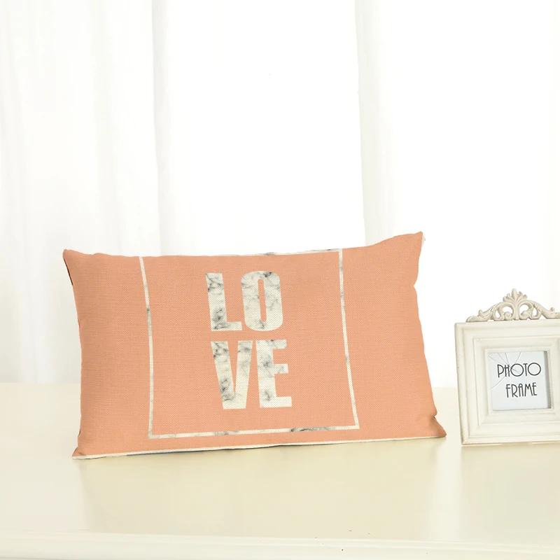 

Personalized Geometric Patterns Cushion Covers Fashion Creativity Home decoration 30x50 Decorative Beige Linen Pillow Case