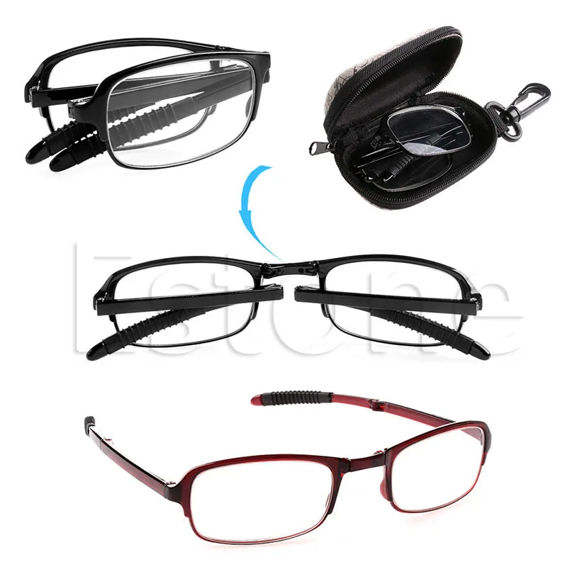 Унисекс Складные очки для чтения, складные Висячие очки для мужчин и женщин+ 1+ 1,5+ 2+ 2,5+ 3+ 3,5+ 4,0