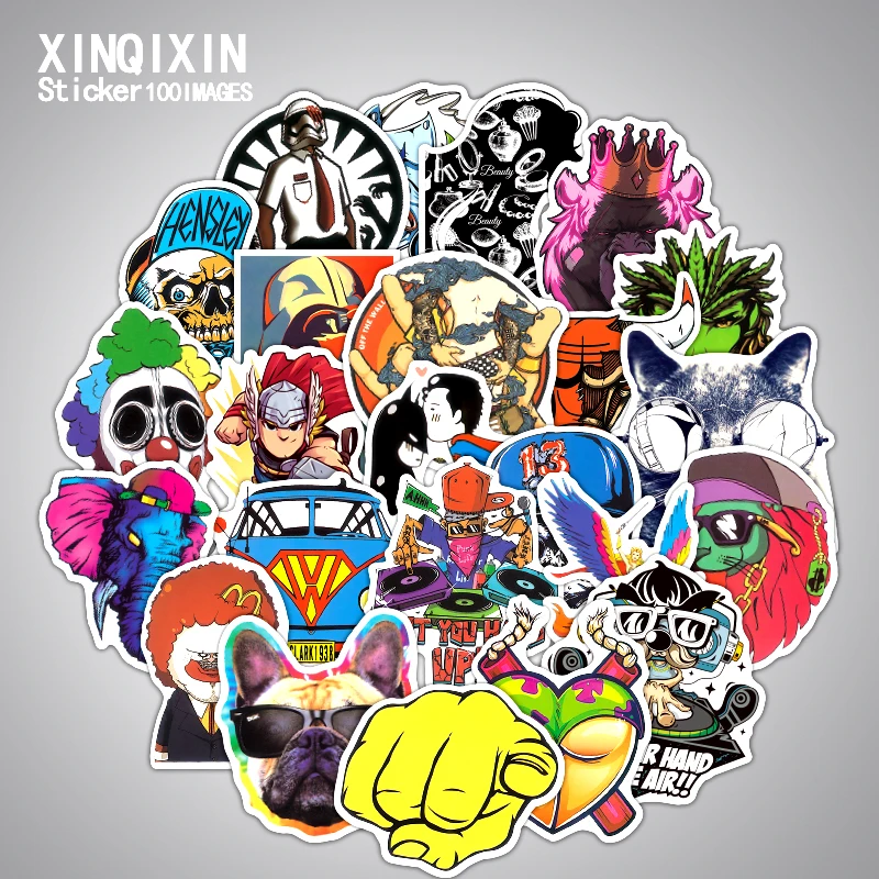 

900 kinds optional Stickers Kids Laptop Car Decal Fridge Skateboard Fashion Graffiti Cool Cute Waterproof Stickers