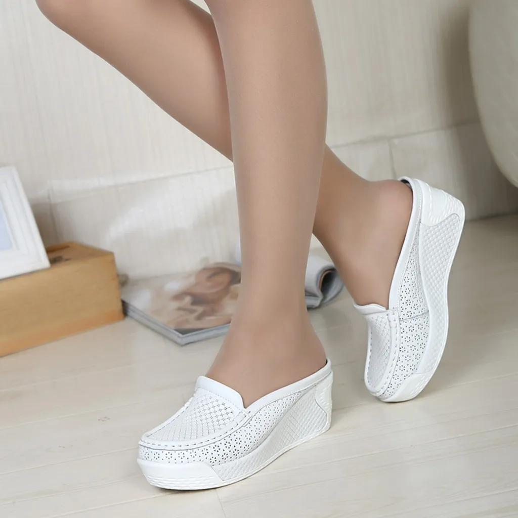 Zapatos de mujer женская обувь Женские модные повседневные туфли на танкетке без