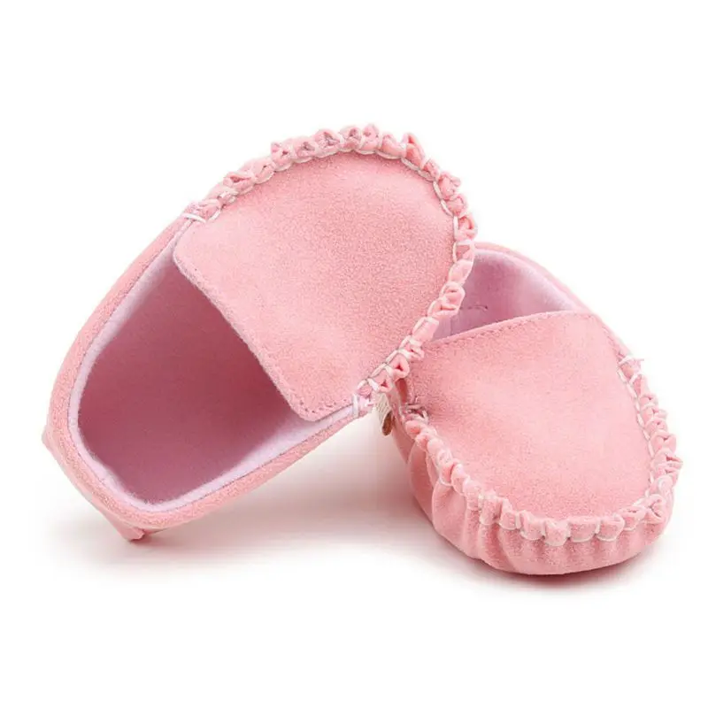 Pink Классические повседневные туфли для малышей; милые детские мокасины; кроссовки принцессы для малышей; матовые весенне-осенние туфли из искусственной кожи - Цвет: Pink