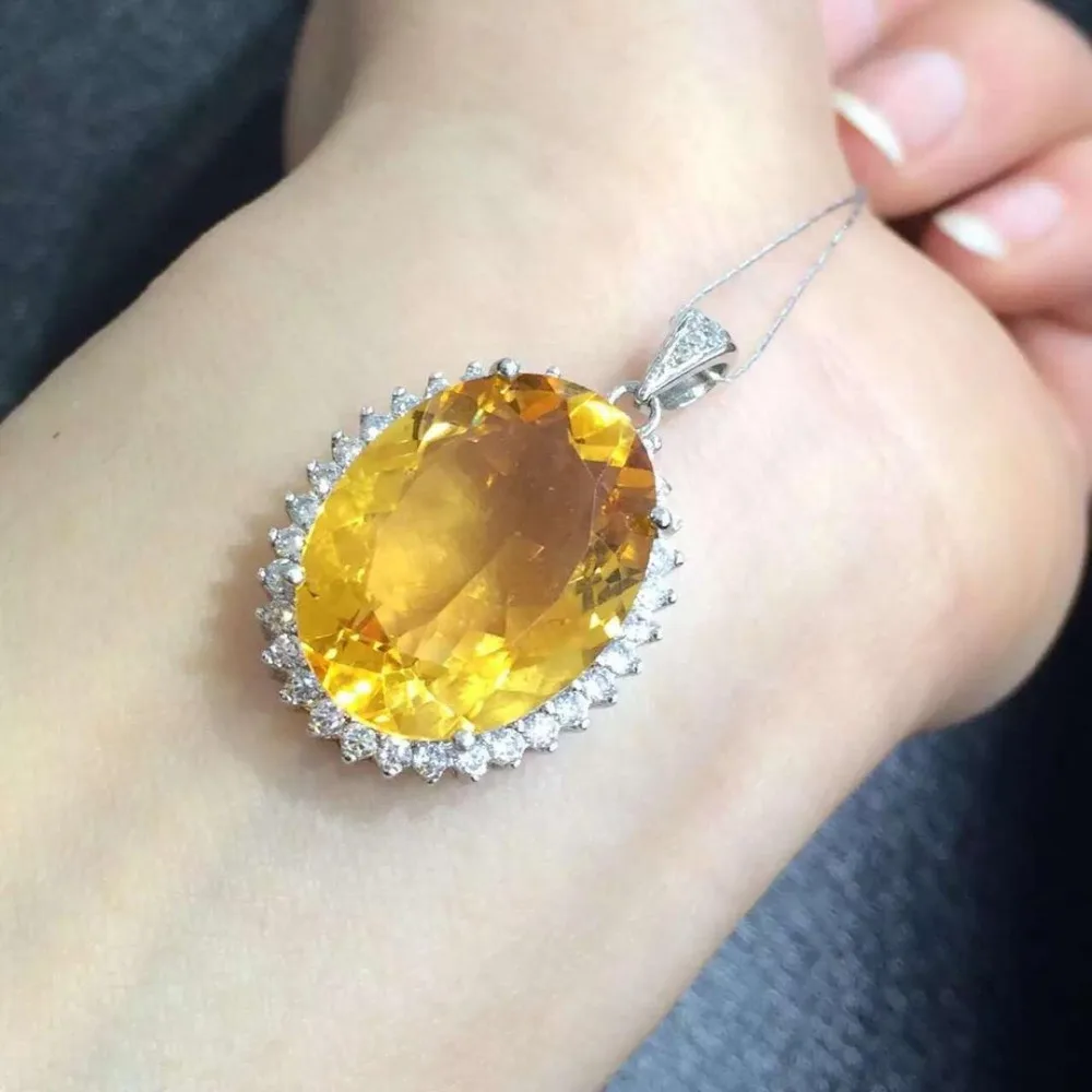 

Collares Qi Xuan_Yellow Stone Fashion Pendant Necklaces_Real Natural Necklaces_Quality Guaranteed_Manufacturer Directly Sale