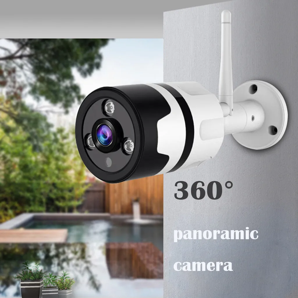 

New Outdoor Wireless Security Waterproof WiFi IP Camera 1080P Wide Angle Fish Eye Wireless Home Surveillance Bullet Camera