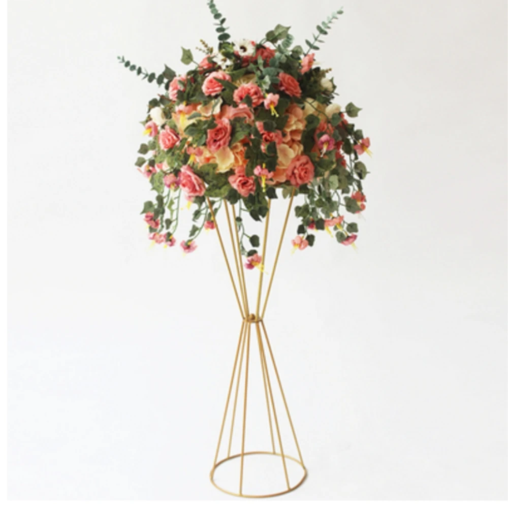 Artificial Silk Flower Ball Flower Rack For Wedding Centerpiece Home Room Decoration Party Supplies DIY Craft Flower 7 Color