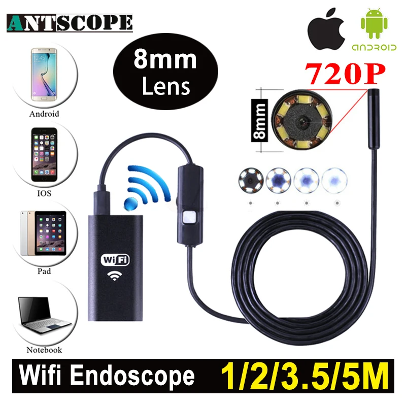 Antscope 1m 2m 5m Wifi Endoscope Camera Android 720P