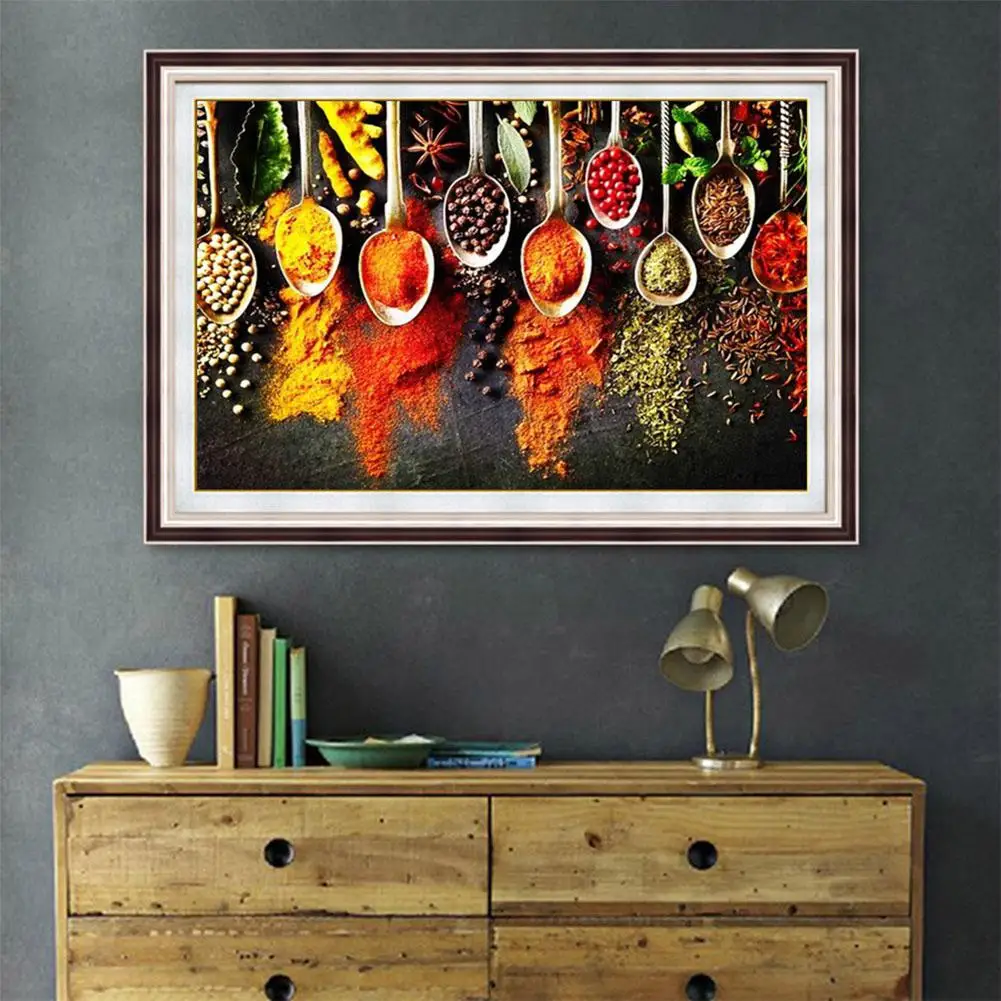 

30X40CM Kitchen Art 5D DIY Full Drill Round Diamond Painting Cross Stitch Modern Styles Handcraft Decor Painting