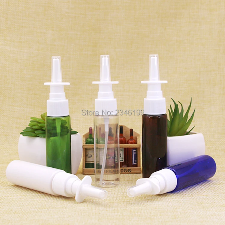 Plastic Bottle 30ml Straight Spray Bottle Transparent Medicine Packaging White Spray Bottle Plastic Brown Liquid Container (4)